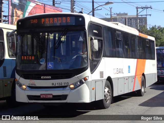 Evanil Transportes e Turismo RJ 132.110 na cidade de Nova Iguaçu, Rio de Janeiro, Brasil, por Roger Silva. ID da foto: 6831393.