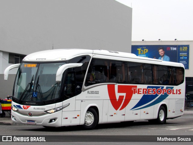 Viação Teresópolis RJ 203.022 na cidade de Rio de Janeiro, Rio de Janeiro, Brasil, por Matheus Souza. Número da foto: #6834649.