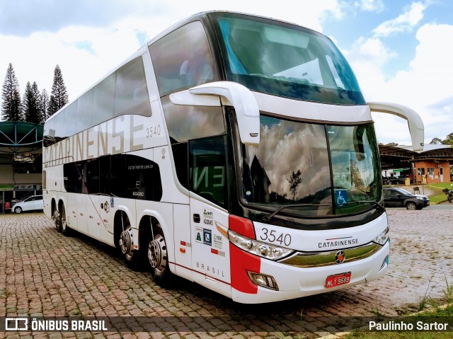 Auto Viação Catarinense 3540 na cidade de Joinville, Santa Catarina, Brasil, por Paulinho Sartor. Número da foto: #6833855.