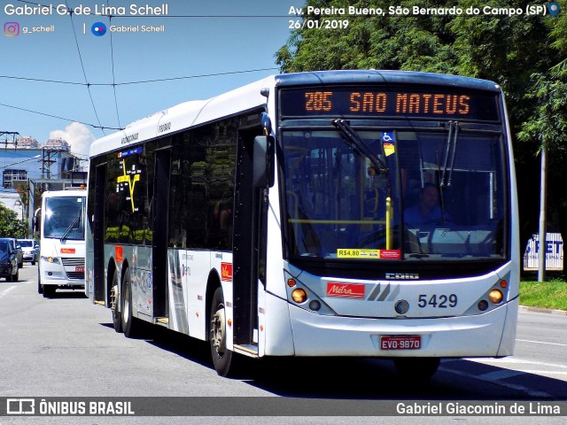 Metra - Sistema Metropolitano de Transporte 5429 na cidade de São Bernardo do Campo, São Paulo, Brasil, por Gabriel Giacomin de Lima. Número da foto: #6834225.