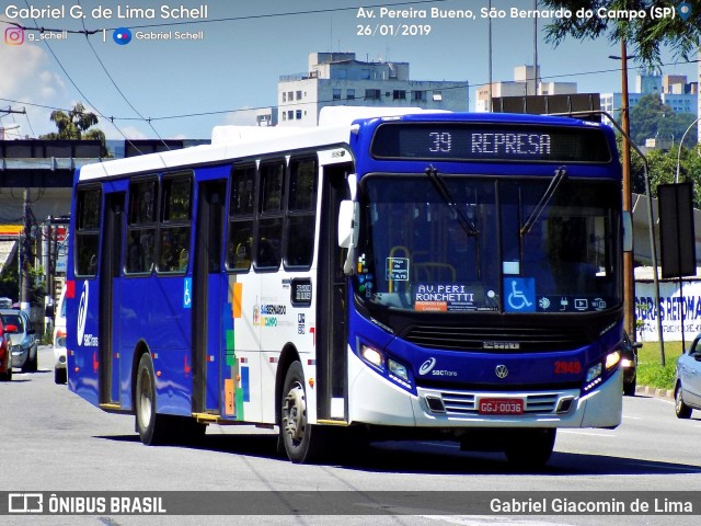 SBC Trans 2949 na cidade de São Bernardo do Campo, São Paulo, Brasil, por Gabriel Giacomin de Lima. ID da foto: 6834188.