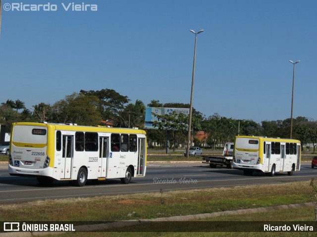 Viação Pioneira 222658 na cidade de Park Way, Distrito Federal, Brasil, por Ricardo Vieira. Número da foto: #6834619.