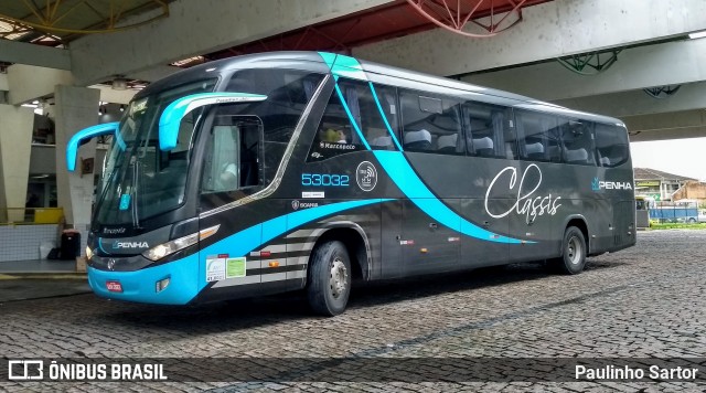 Empresa de Ônibus Nossa Senhora da Penha 53032 na cidade de Joinville, Santa Catarina, Brasil, por Paulinho Sartor. ID da foto: 6833844.