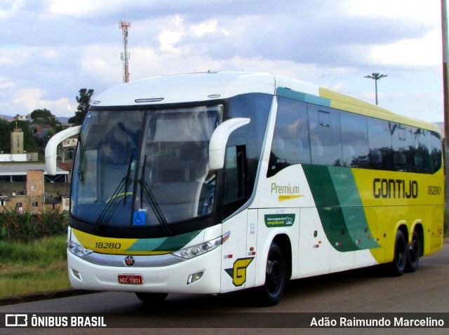 Empresa Gontijo de Transportes 18280 na cidade de Belo Horizonte, Minas Gerais, Brasil, por Adão Raimundo Marcelino. ID da foto: 6837425.