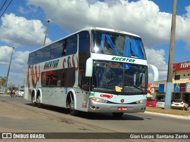 Eucatur - Empresa União Cascavel de Transportes e Turismo 3830 na cidade de Ji-Paraná, Rondônia, Brasil, por Gian Lucas  Santana Zardo. Número da foto: #6837225.