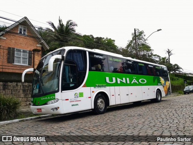 Empresa União de Transportes 4168 na cidade de Joinville, Santa Catarina, Brasil, por Paulinho Sartor. ID da foto: 6837262.