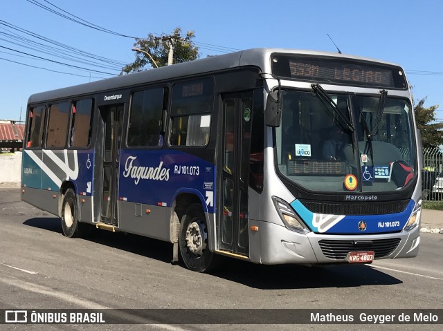 Auto Ônibus Fagundes RJ 101.073 na cidade de Niterói, Rio de Janeiro, Brasil, por Matheus  Geyger de Melo. Número da foto: #6837853.