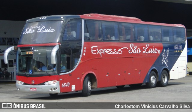 Expresso São Luiz 6840 na cidade de Goiânia, Goiás, Brasil, por Charlestom Vinicius Carvalho Silva. ID da foto: 6837675.