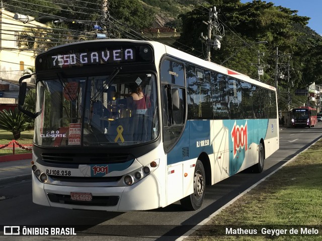 Auto Viação 1001 RJ 108.258 na cidade de Niterói, Rio de Janeiro, Brasil, por Matheus  Geyger de Melo. ID da foto: 6837705.