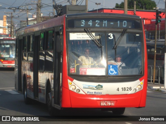 Himalaia Transportes > Ambiental Transportes Urbanos 4 1826 na cidade de São Paulo, São Paulo, Brasil, por Jonas Ramos. ID da foto: 6838067.