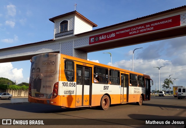 Viação Estrela Eireli 100.058 na cidade de São Luís, Maranhão, Brasil, por Matheus de Jesus. ID da foto: 6836864.