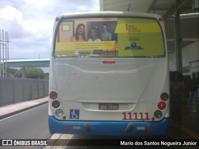 Concessionária Salvador Norte - CSN Transportes 11111 na cidade de Salvador, Bahia, Brasil, por Mario dos Santos Nogueira Junior. Número da foto: #6835698.