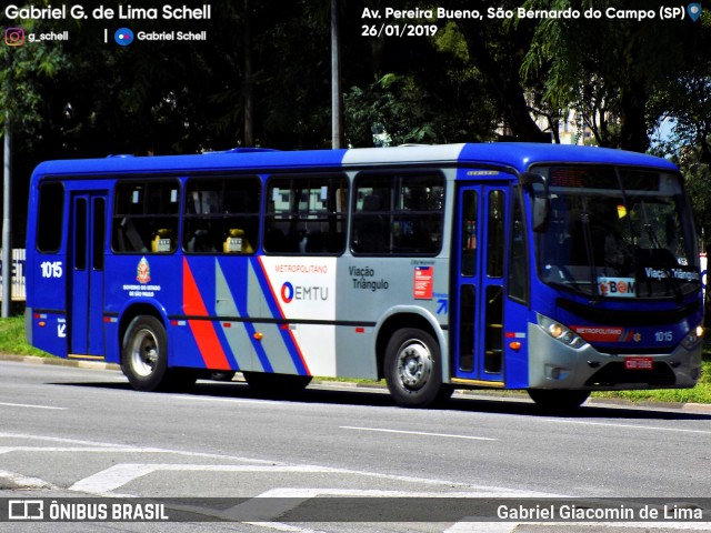 Auto Viação Triângulo 1015 na cidade de São Bernardo do Campo, São Paulo, Brasil, por Gabriel Giacomin de Lima. Número da foto: #6840758.
