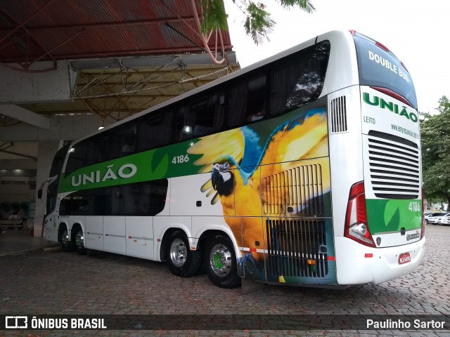 Empresa União de Transportes 4186 na cidade de Joinville, Santa Catarina, Brasil, por Paulinho Sartor. ID da foto: 6840353.