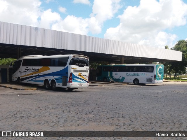 Empresas de Transportes Santana e São Paulo 2700 na cidade de Cruz das Almas, Bahia, Brasil, por Flávio  Santos. ID da foto: 6841433.