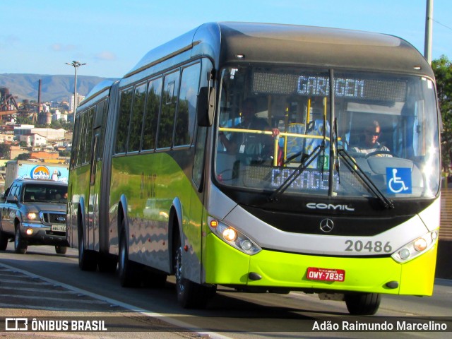 SM Transportes 20486 na cidade de Belo Horizonte, Minas Gerais, Brasil, por Adão Raimundo Marcelino. ID da foto: 6842943.