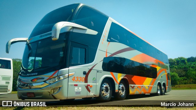 Transgiro Turismo 4330 na cidade de Foz do Iguaçu, Paraná, Brasil, por Marcio Johann. ID da foto: 6841437.