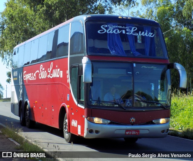 Expresso São Luiz 6960 na cidade de Cuiabá, Mato Grosso, Brasil, por Paulo Sergio Alves Venancio. Número da foto: #6841824.