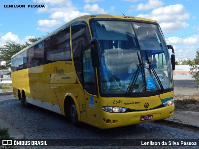 Viação Itapemirim 8649 na cidade de Caruaru, Pernambuco, Brasil, por Lenilson da Silva Pessoa. ID da foto: 6842590.