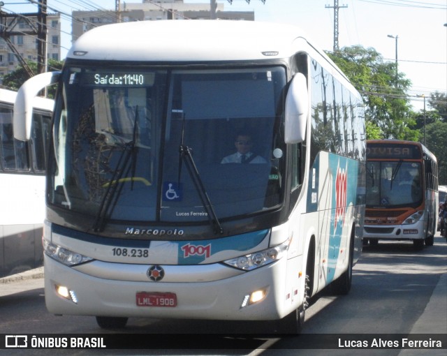 Auto Viação 1001 RJ 108.238 na cidade de Nova Iguaçu, Rio de Janeiro, Brasil, por Lucas Alves Ferreira. ID da foto: 6845453.