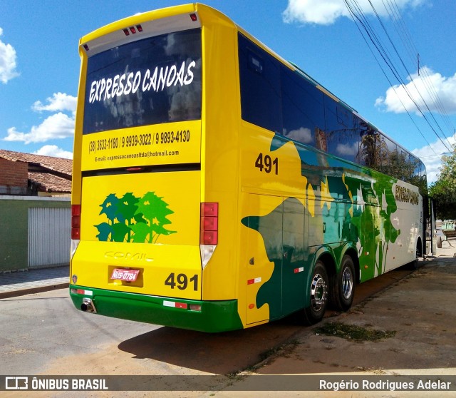 Expresso Canoas 491 na cidade de Brasília de Minas, Minas Gerais, Brasil, por Rogério Rodrigues Adelar. ID da foto: 6843900.