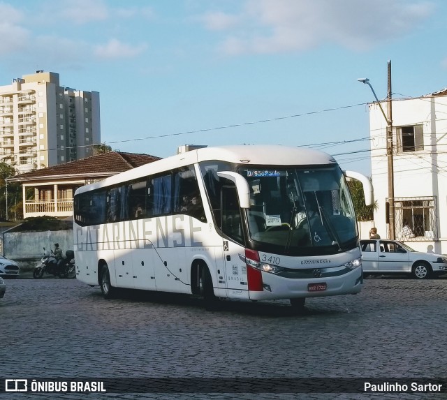 Auto Viação Catarinense 3410 na cidade de Joinville, Santa Catarina, Brasil, por Paulinho Sartor. ID da foto: 6844969.