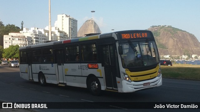 Real Auto Ônibus A41278 na cidade de Rio de Janeiro, Rio de Janeiro, Brasil, por João Victor Damião. Número da foto: #6846129.