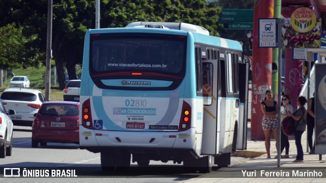 Viação Fortaleza 02810 na cidade de Fortaleza, Ceará, Brasil, por Yuri Ferreira Marinho. Número da foto: #6844310.