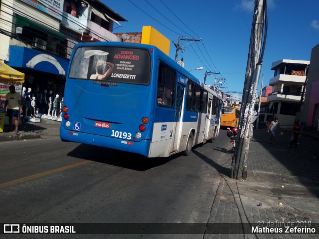 Concessionária Salvador Norte - CSN Transportes 10193 na cidade de Salvador, Bahia, Brasil, por Matheus Zeferino. ID da foto: 6845232.