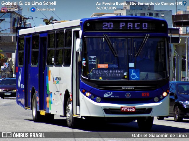 SBC Trans 629 na cidade de São Bernardo do Campo, São Paulo, Brasil, por Gabriel Giacomin de Lima. Número da foto: #6846050.