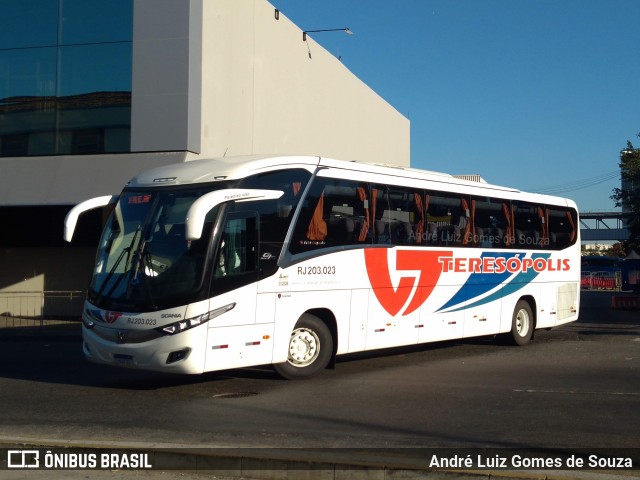 Viação Teresópolis RJ 203.023 na cidade de Rio de Janeiro, Rio de Janeiro, Brasil, por André Luiz Gomes de Souza. Número da foto: #6845747.