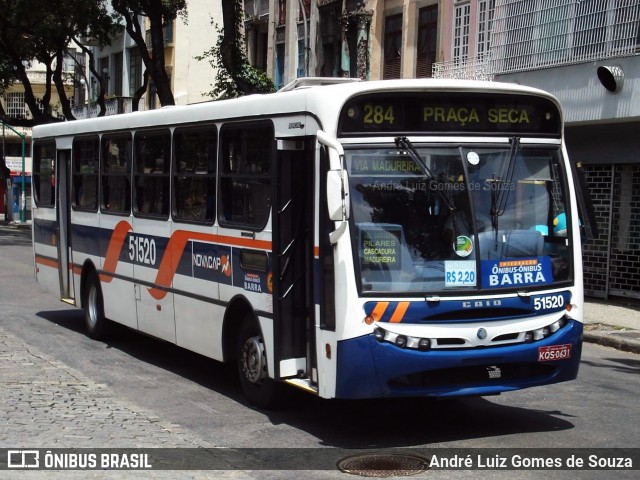 Viação Novacap 51520 na cidade de Rio de Janeiro, Rio de Janeiro, Brasil, por André Luiz Gomes de Souza. ID da foto: 6780908.