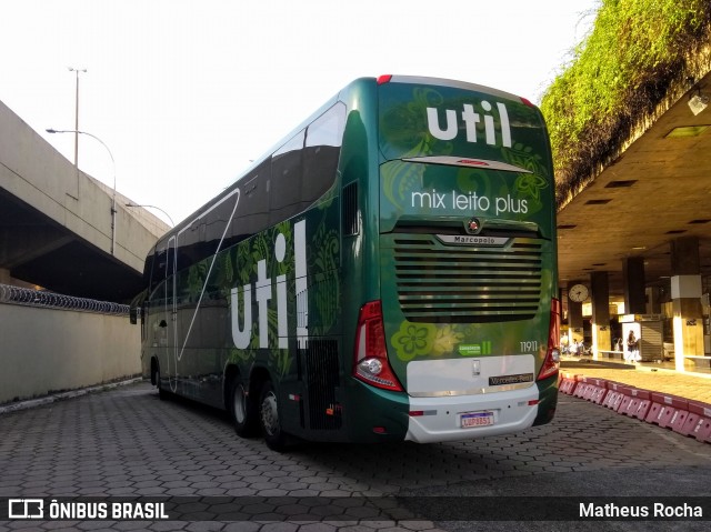 UTIL - União Transporte Interestadual de Luxo 11911 na cidade de Belo Horizonte, Minas Gerais, Brasil, por Matheus Rocha. Número da foto: #6779002.
