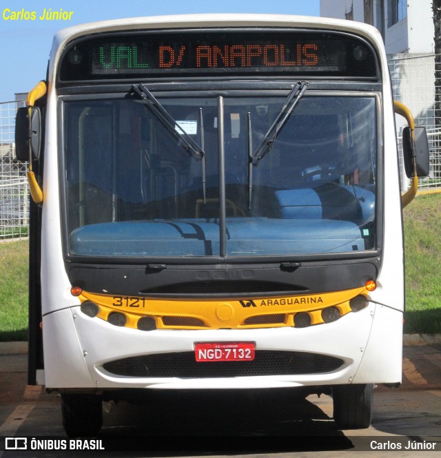 Viação Araguarina 3121 na cidade de Goiânia, Goiás, Brasil, por Carlos Júnior. ID da foto: 6780682.