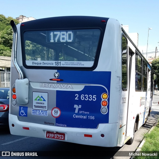 Transcooper > Norte Buss 2 6335 na cidade de São Paulo, São Paulo, Brasil, por Michel Nowacki. ID da foto: 6781126.