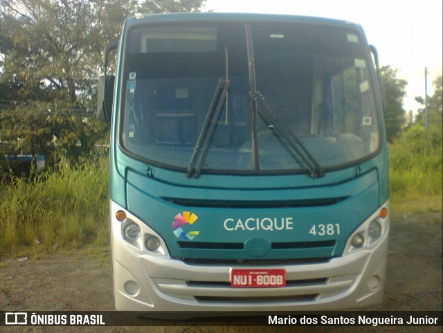 Cacique Transportes 4381 na cidade de Salvador, Bahia, Brasil, por Mario dos Santos Nogueira Junior. Número da foto: #6780858.