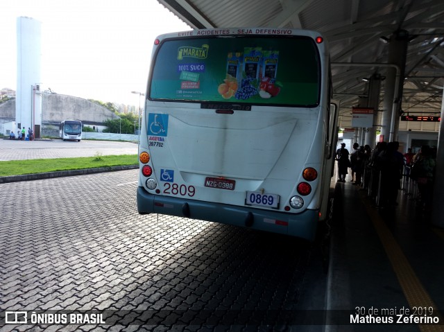 Expresso Metropolitano Transportes 2809 na cidade de Salvador, Bahia, Brasil, por Matheus Zeferino. Número da foto: #6779235.