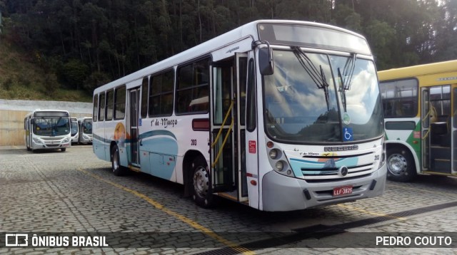 Viação Primeiro de Março 203 na cidade de Teresópolis, Rio de Janeiro, Brasil, por PEDRO COUTO. ID da foto: 6779847.