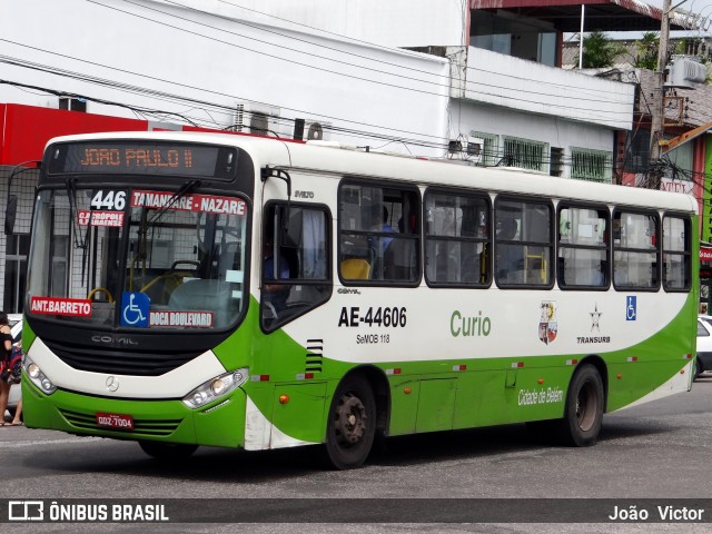 Transurb AE-44606 na cidade de Belém, Pará, Brasil, por João Victor. ID da foto: 6847941.