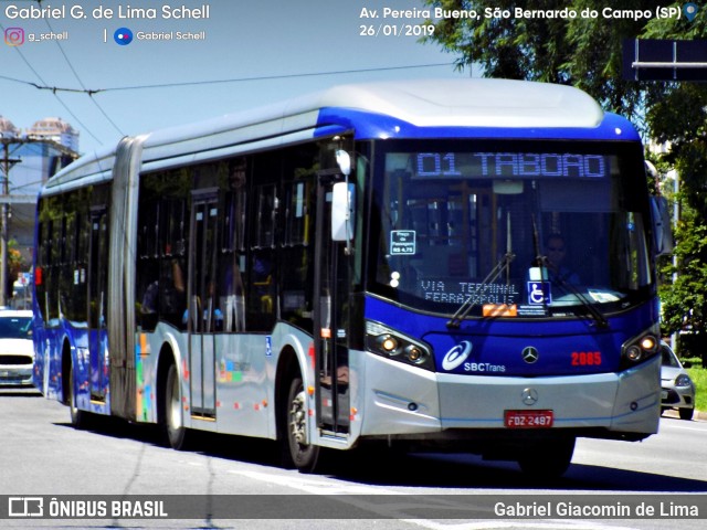 SBC Trans 2085 na cidade de São Bernardo do Campo, São Paulo, Brasil, por Gabriel Giacomin de Lima. ID da foto: 6848247.