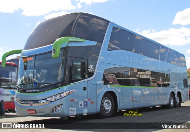 Viação Garcia 7097 na cidade de Trindade, Goiás, Brasil, por Vitor Nunes . Número da foto: #6847990.