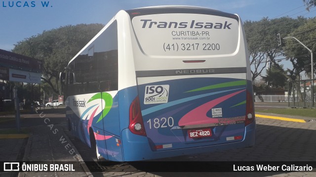 Trans Isaak Turismo 1820 na cidade de Curitiba, Paraná, Brasil, por Lucas Weber Calizario. Número da foto: #6849228.