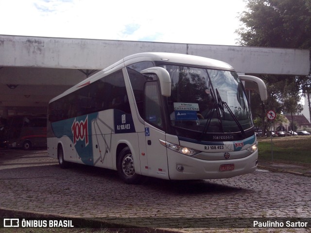 Auto Viação 1001 RJ 108.423 na cidade de Joinville, Santa Catarina, Brasil, por Paulinho Sartor. ID da foto: 6781659.