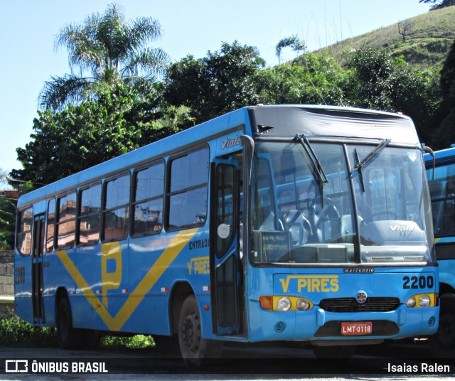 Viação Pires 2200 na cidade de Santos Dumont, Minas Gerais, Brasil, por Isaias Ralen. Número da foto: #6782094.