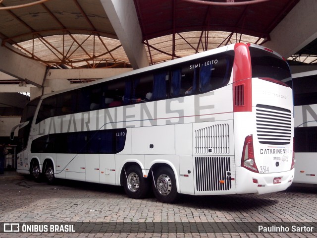 Auto Viação Catarinense 3514 na cidade de Joinville, Santa Catarina, Brasil, por Paulinho Sartor. ID da foto: 6782031.