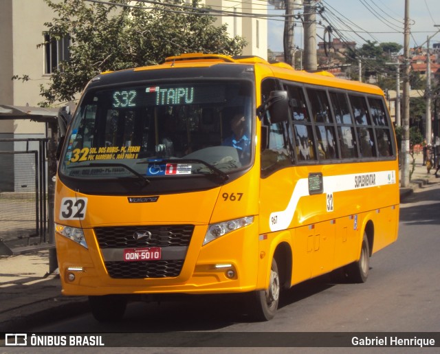 Transporte Suplementar de Belo Horizonte 967 na cidade de Belo Horizonte, Minas Gerais, Brasil, por Gabriel Henrique. ID da foto: 6783911.