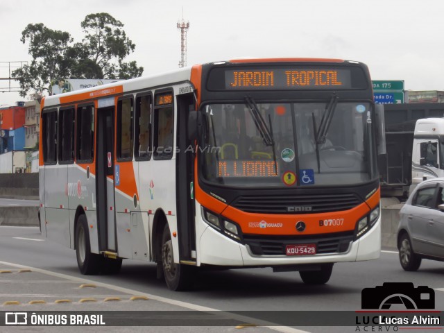 Viação Brazinha B07007 na cidade de Nova Iguaçu, Rio de Janeiro, Brasil, por Lucas Alvim. ID da foto: 6785641.