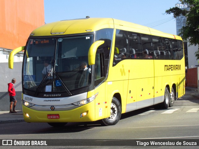 Viação Itapemirim 60599 na cidade de Rio de Janeiro, Rio de Janeiro, Brasil, por Tiago Wenceslau de Souza. ID da foto: 6784720.