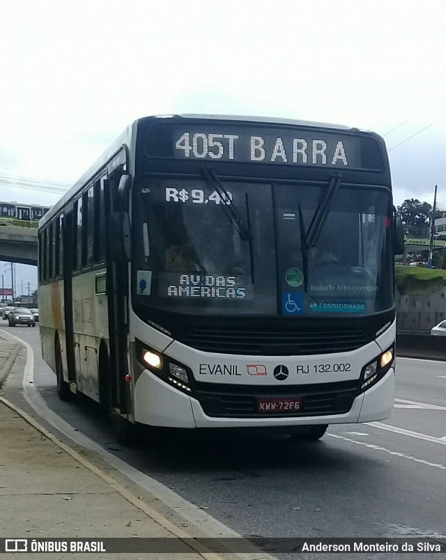 Evanil Transportes e Turismo RJ 132.002 na cidade de Rio de Janeiro, Rio de Janeiro, Brasil, por Anderson Monteiro da Silva. Número da foto: #6788940.