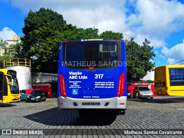 Auto Viação ABC 317 na cidade de São Bernardo do Campo, São Paulo, Brasil, por Matheus Santos Cavalcante. ID da foto: 6788656.